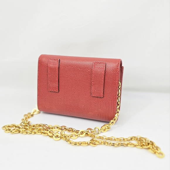 Salvatore Ferragamo Lizard Pattern Vara Bow 3 way Bag - Picture 2 of 8